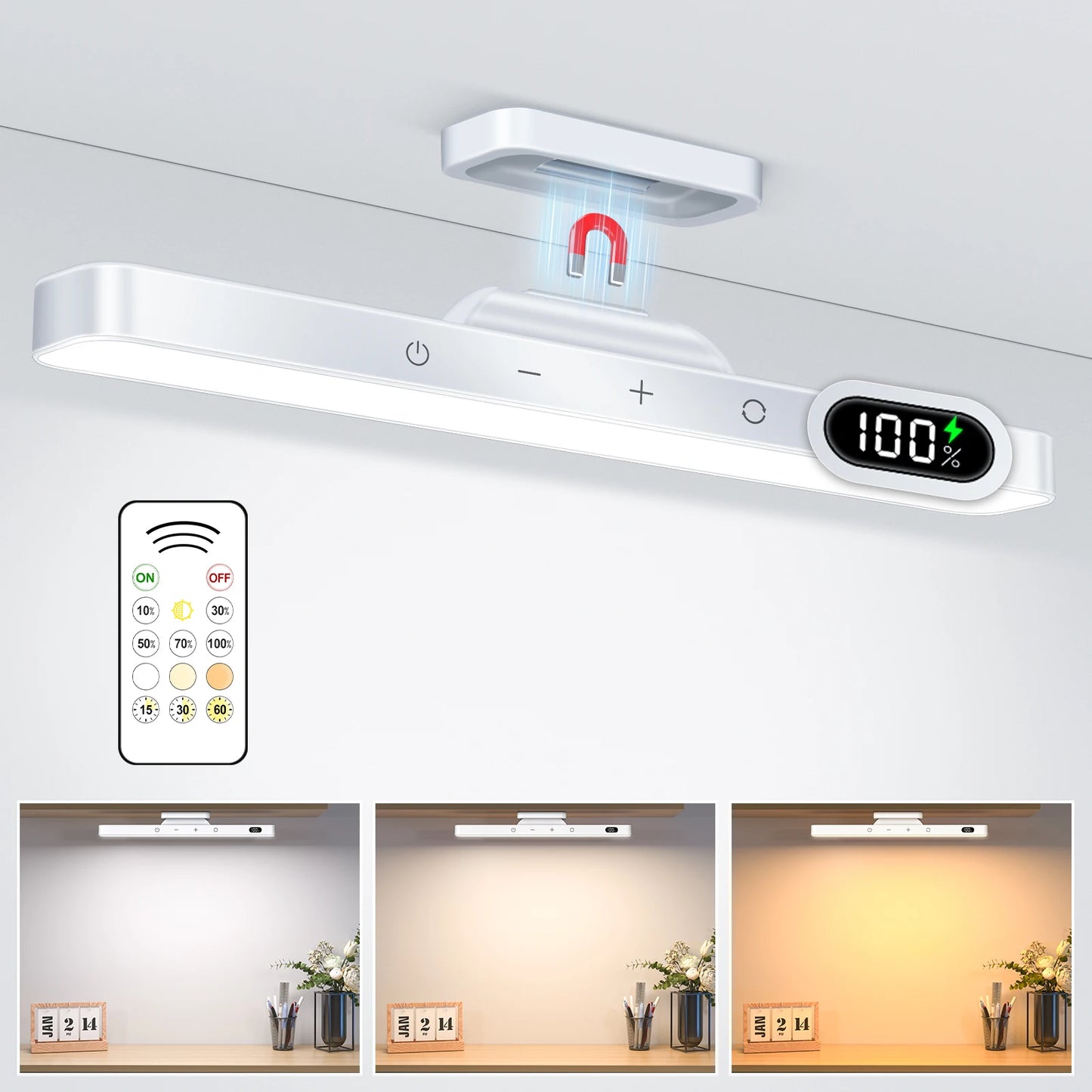 Dimmable Night Light 3 Colors Adjustable Makeup Light