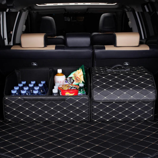 PU Leather Car Trunk Storage Box