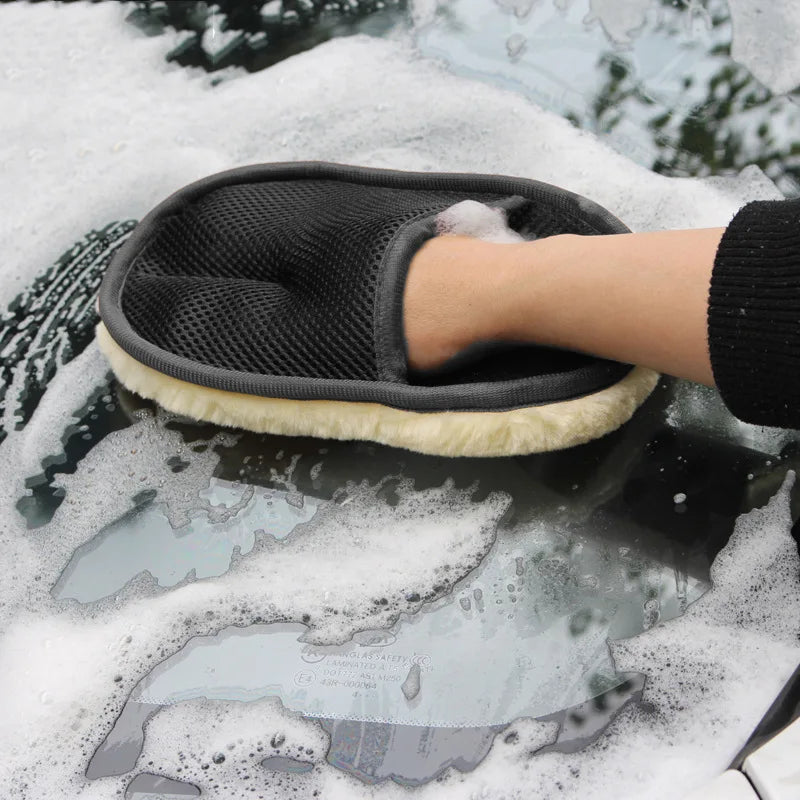 Premium Artificial Wool Car Cleaning Glove