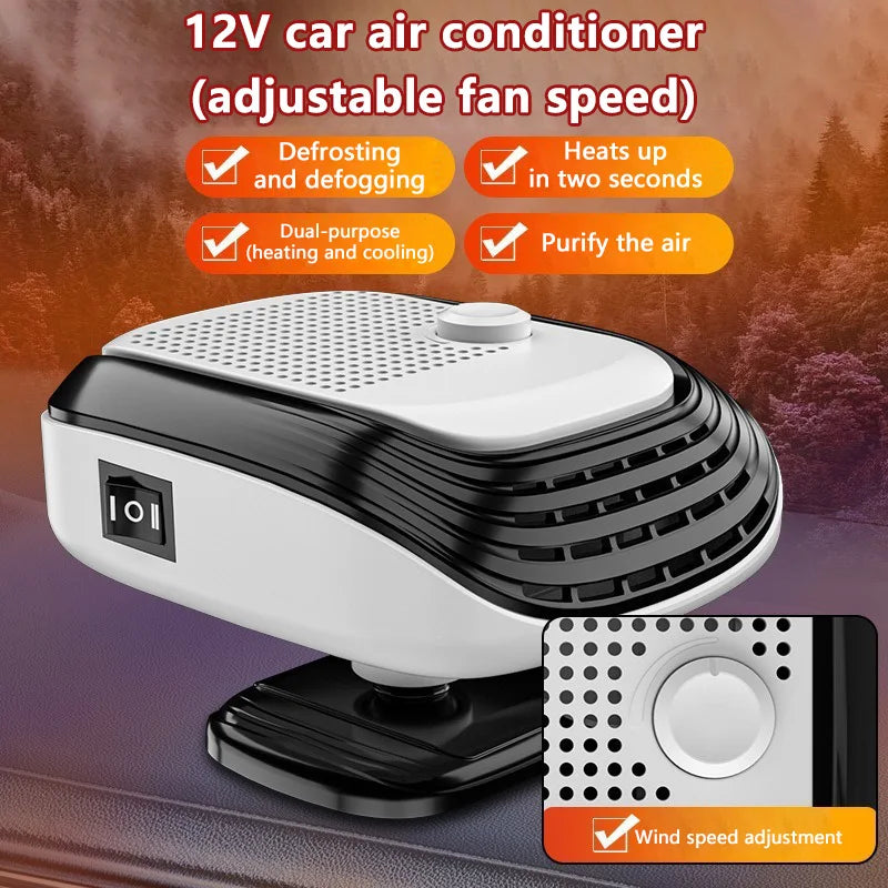 12V / 24V Car Heater & Windshield Defroster – Dual Speed Fast Heating