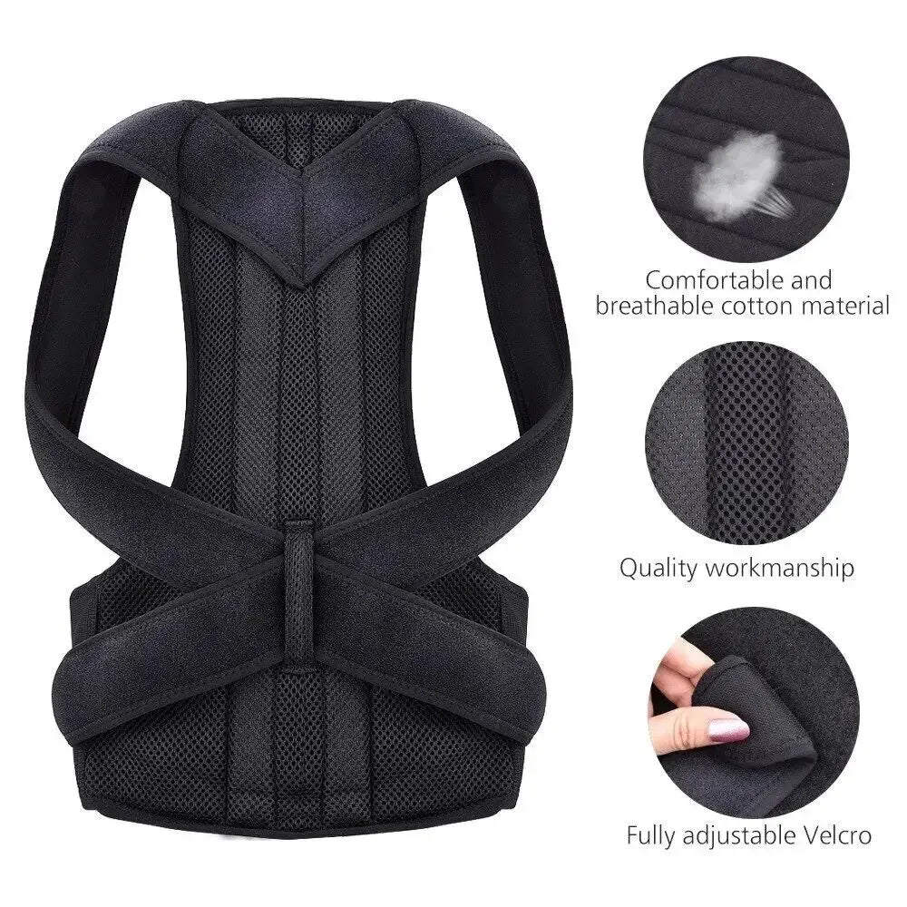 Adjustable Back Posture Corrector with Waist Belt