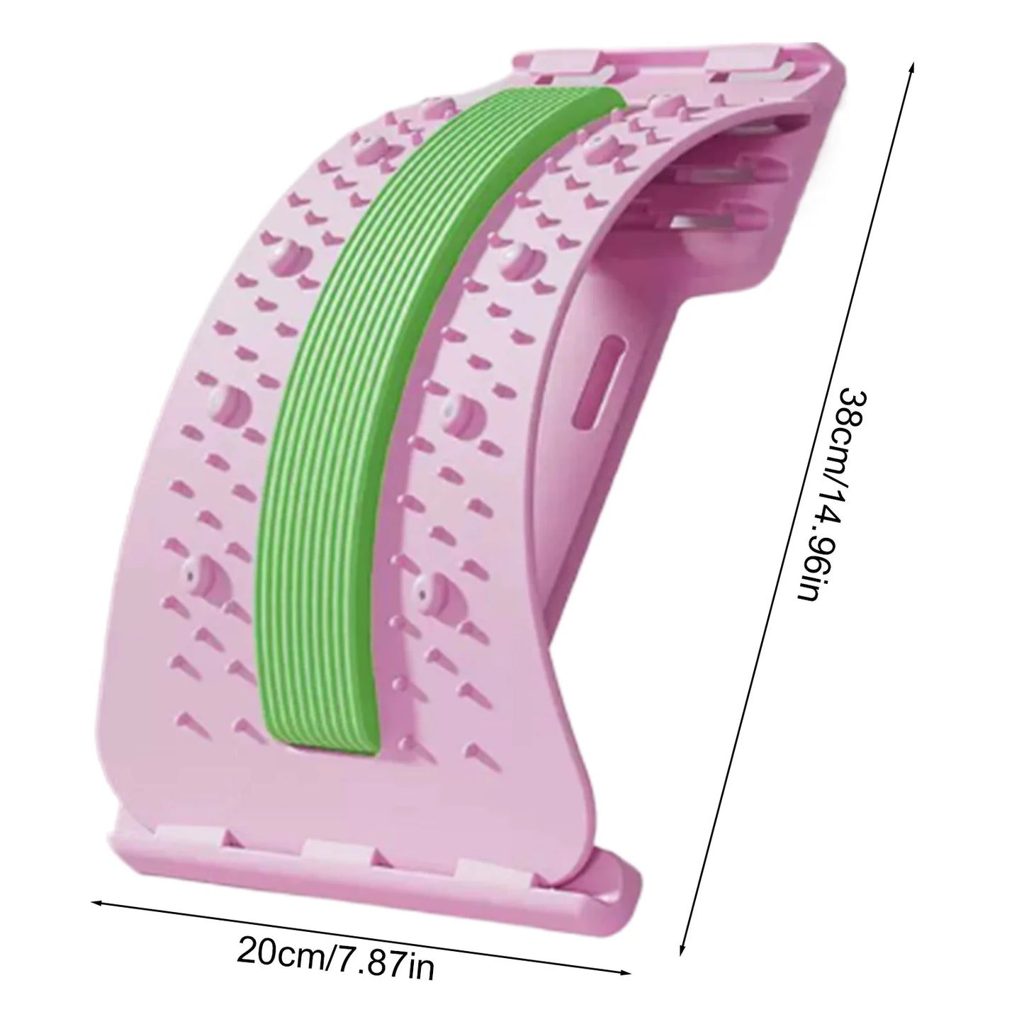 Back Stretcher 3-Level Adjustable Height Back Stretching Board Fitness Waist Neck Lumbar Massager Spine Support Muscle Release