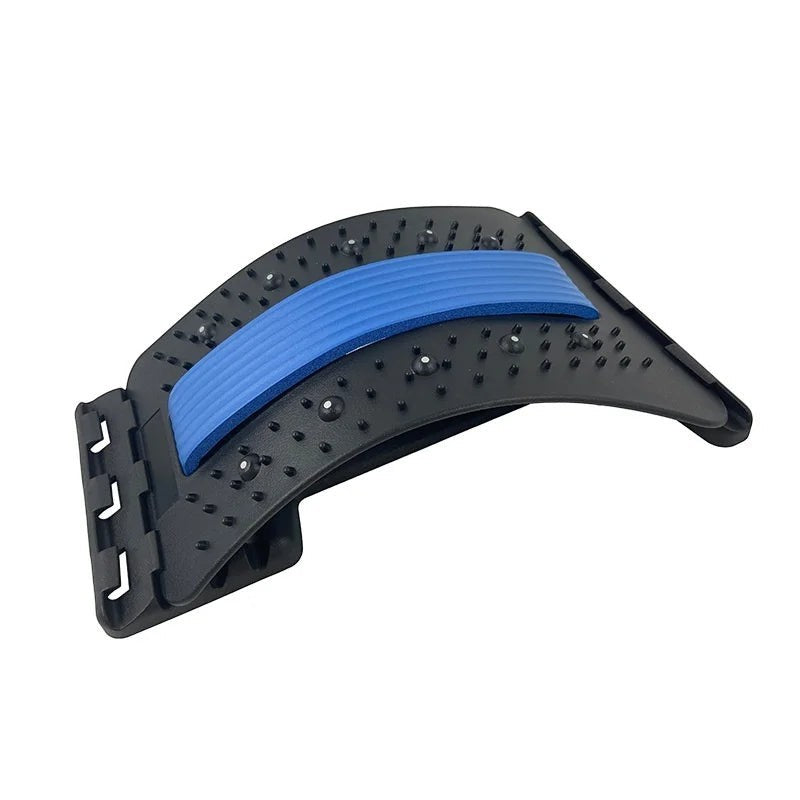zero2cart black and blue lumbar back stretching support with acupressure nodes for manual massage and relaxation