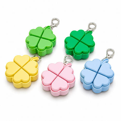 Light-Up Clover Pop It Fidget Keychain