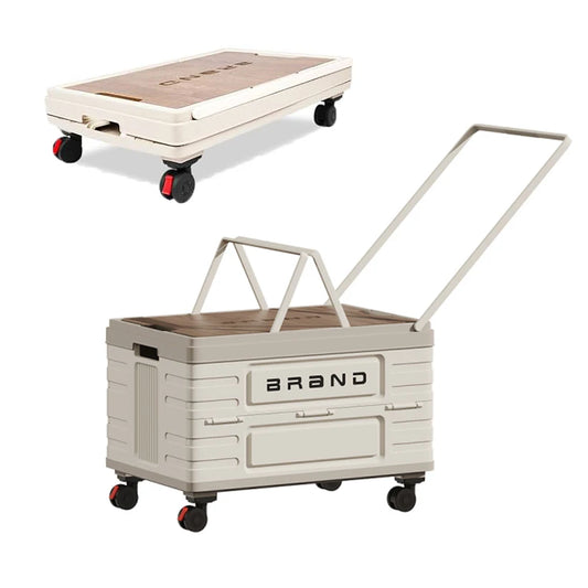 Foldable Rolling Storage Cart (360° Wheels)