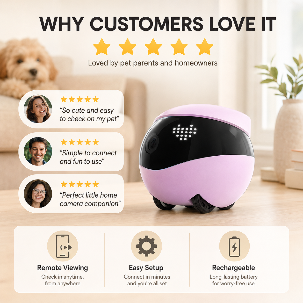Smart Pet Camera Robot