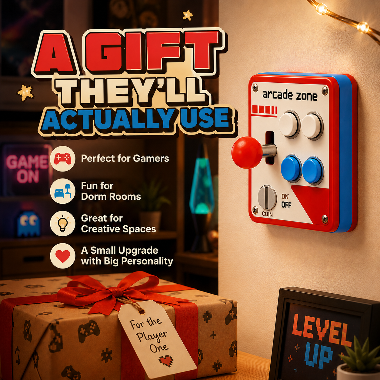Retro Arcade Light Switch Cover
