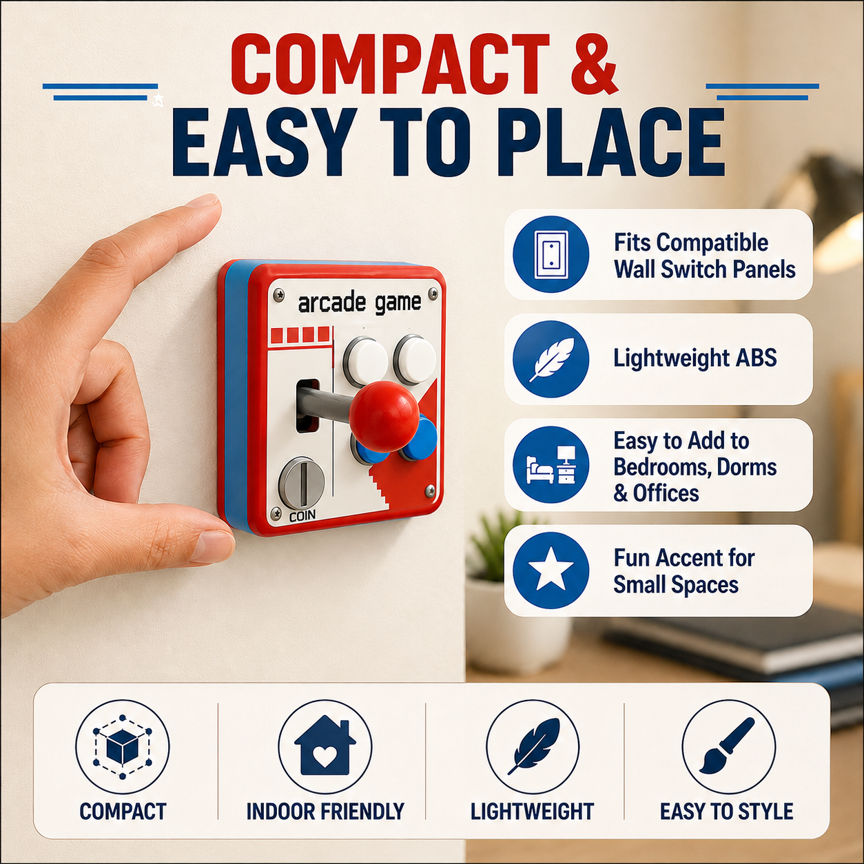 Retro Arcade Light Switch Cover