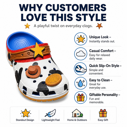 Western Cowboy-Inspired Classic Clogs