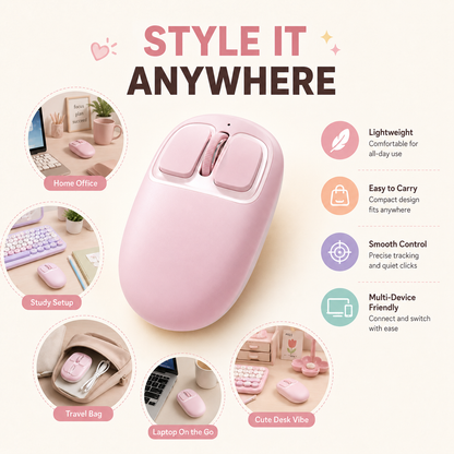 Tri-Mode Silicone Wireless Mouse