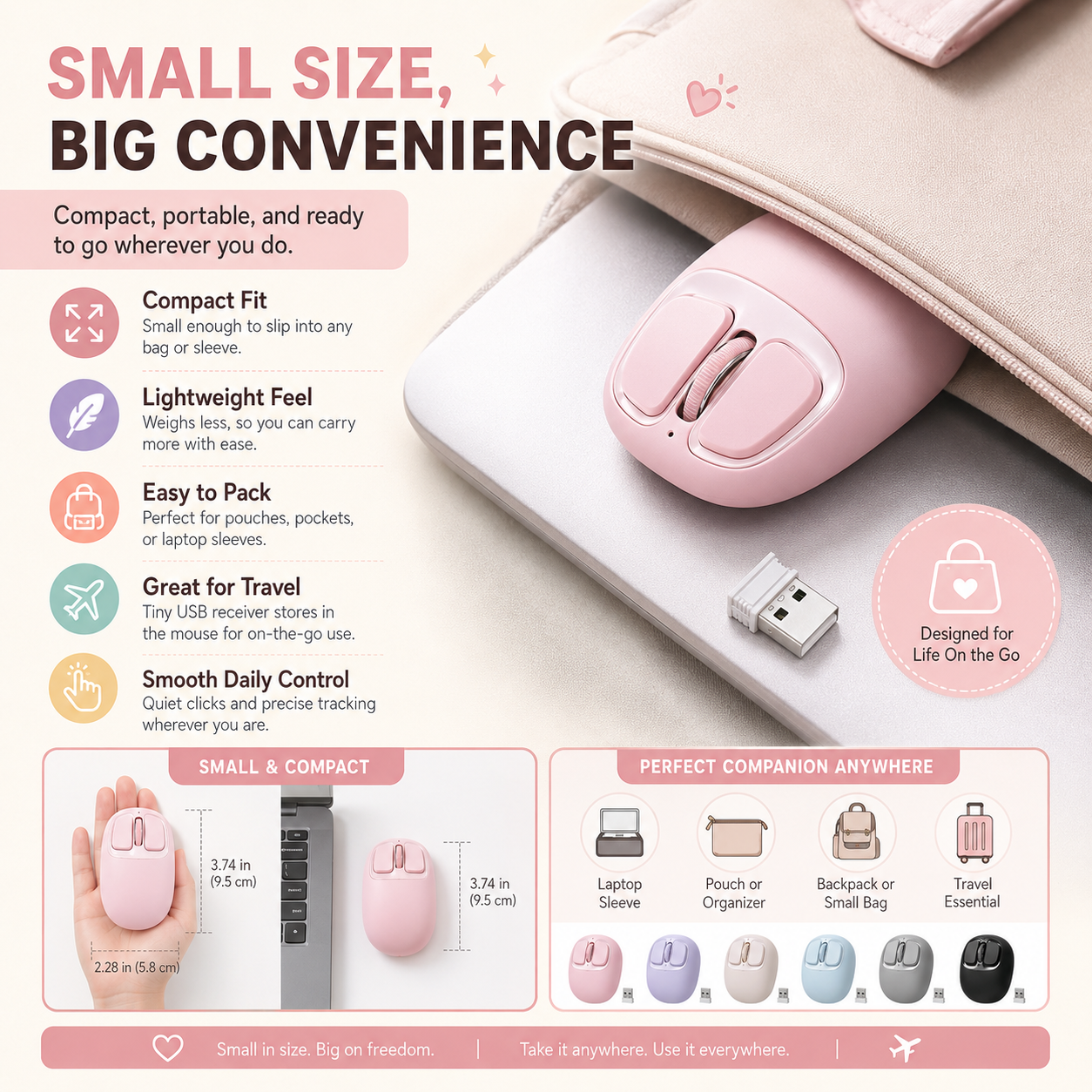 Tri-Mode Silicone Wireless Mouse