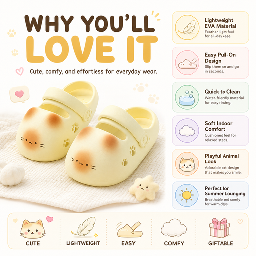 Cute Cat Paw EVA Slide Slippers