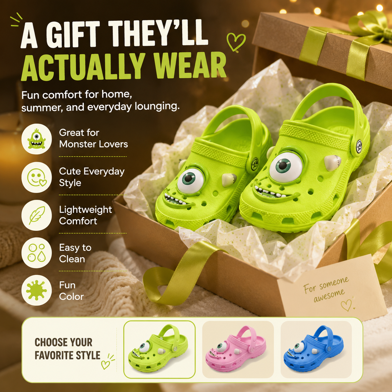 Cartoon Alien EVA Sandal Slippers