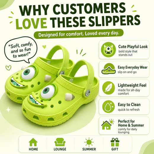 Cartoon Alien EVA Sandal Slippers