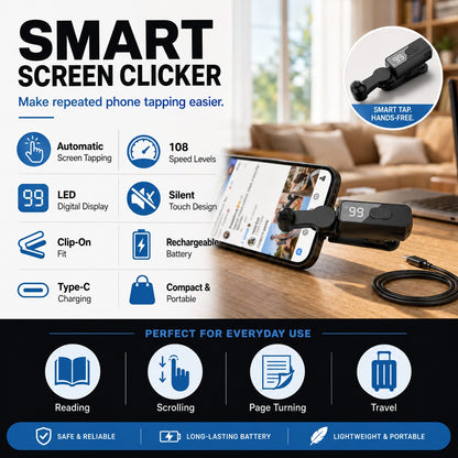 Adjustable Auto Screen Clicker for Smartphones