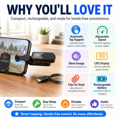 Adjustable Auto Screen Clicker for Smartphones