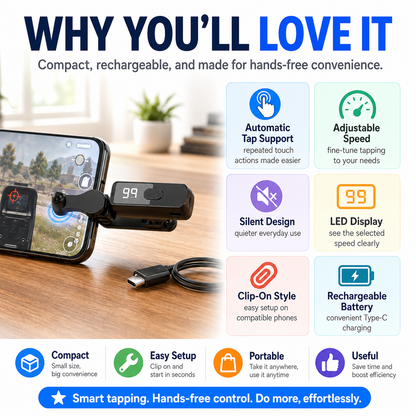 Adjustable Auto Screen Clicker for Smartphones