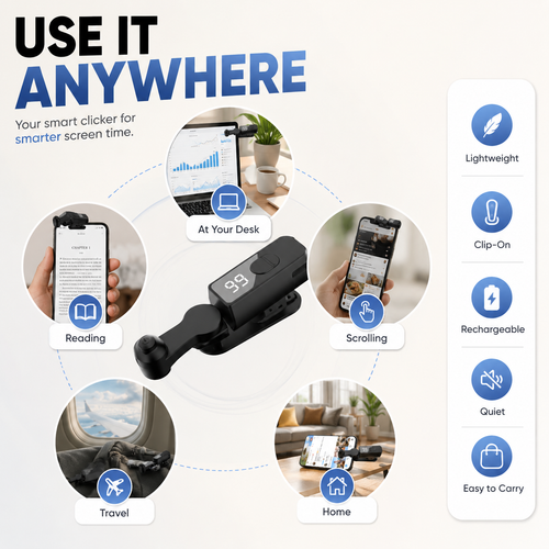 Adjustable Auto Screen Clicker for Smartphones