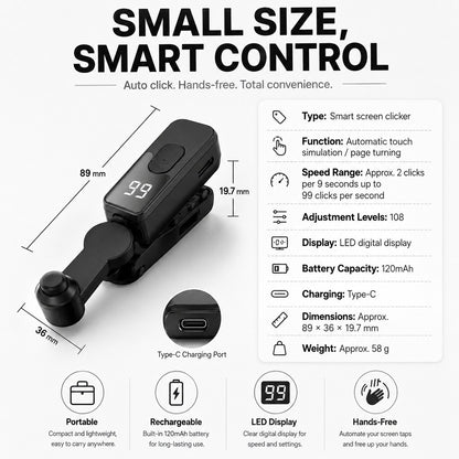 Adjustable Auto Screen Clicker for Smartphones