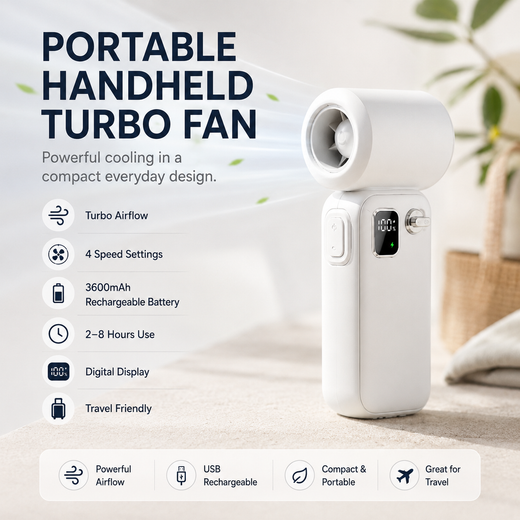Rechargeable High-Speed Turbo Fan