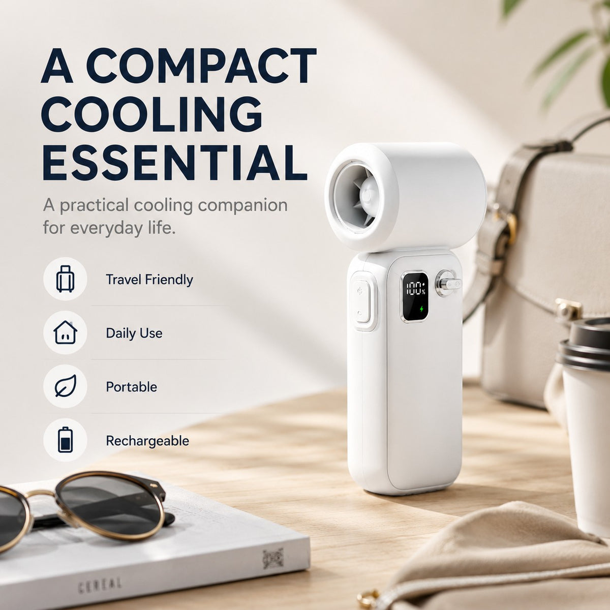 Rechargeable High-Speed Turbo Fan