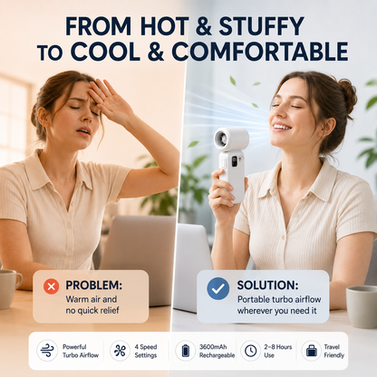Rechargeable High-Speed Turbo Fan
