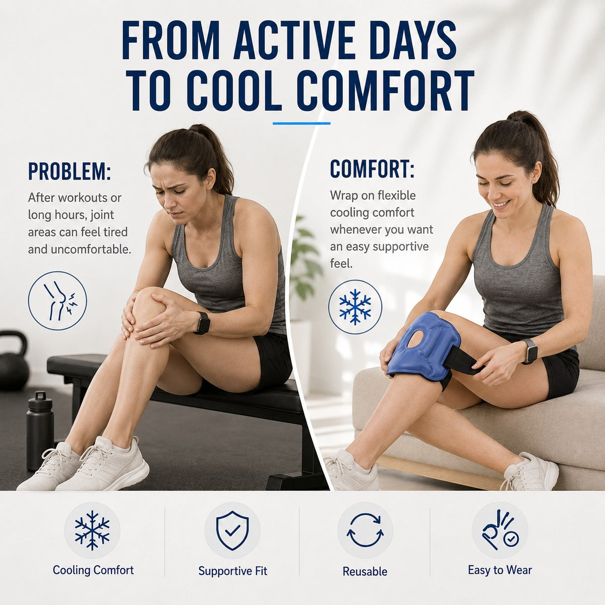 Reusable Hot & Cold Knee Gel Pack