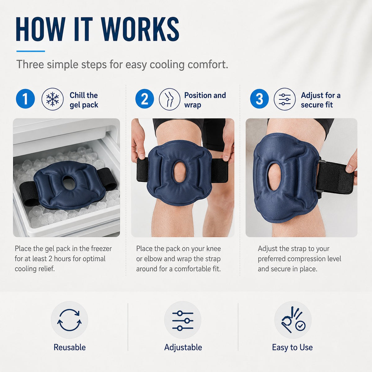 Reusable Hot & Cold Knee Gel Pack