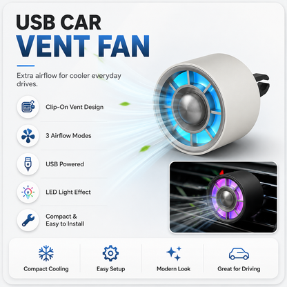 USB Car Air Vent Fan