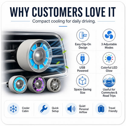 USB Car Air Vent Fan