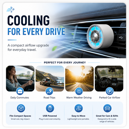USB Car Air Vent Fan