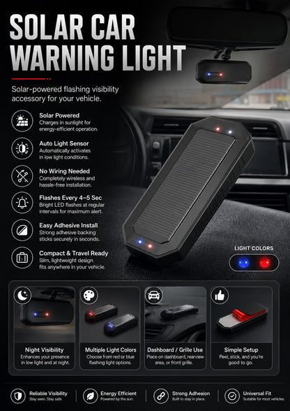 Solar Car Warning Light