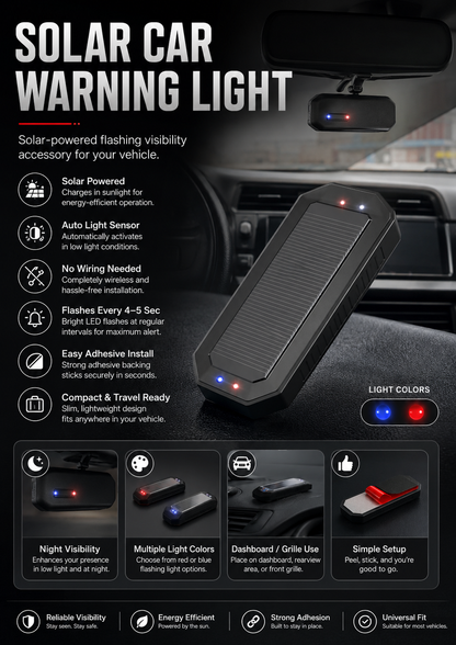 Solar Car Warning Light
