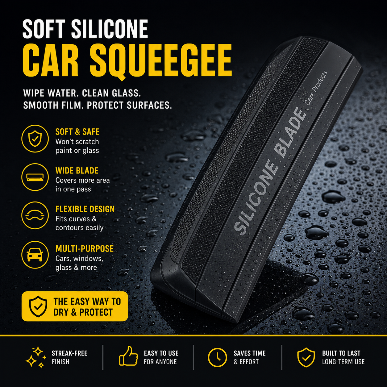 Soft Silicone Car Squeegee