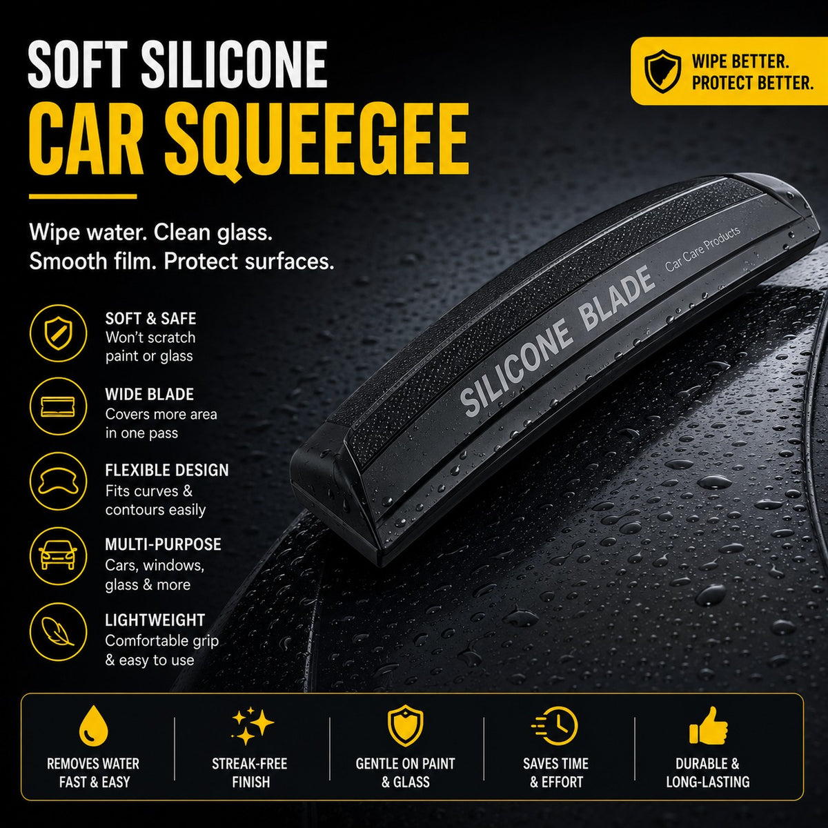Soft Silicone Car Squeegee