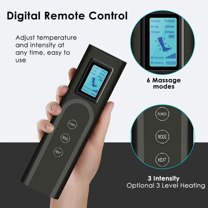 Cordless Heated Leg Massager – Full-Leg Compression with Knee Heat Therapy