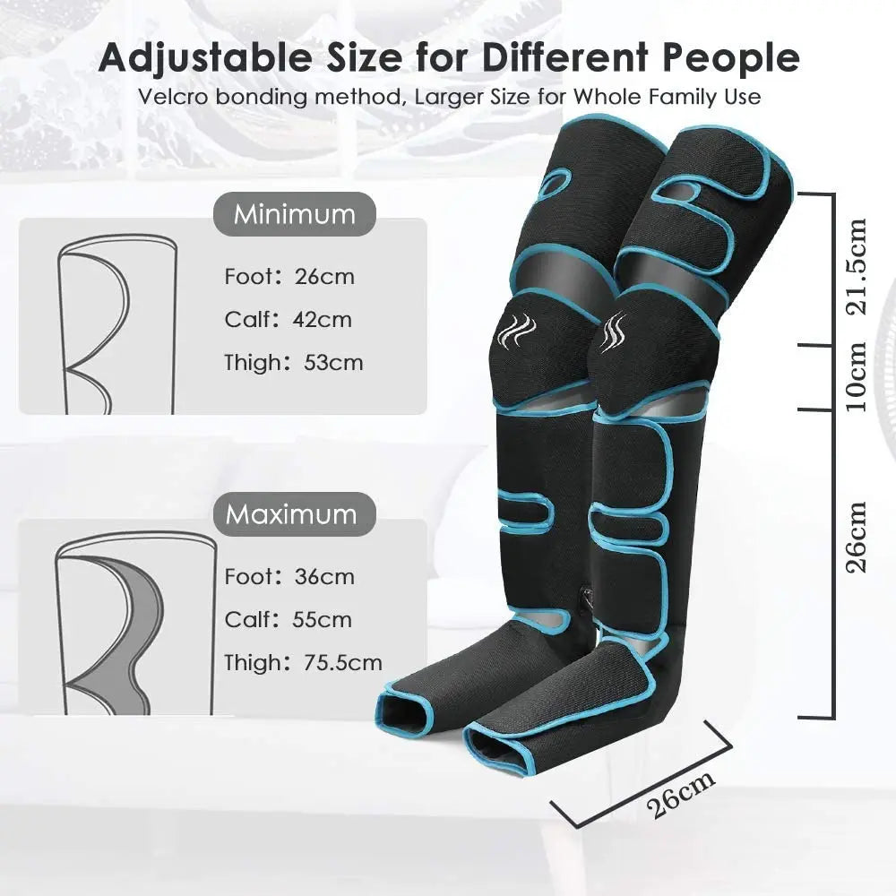 Cordless Heated Leg Massager – Full-Leg Compression with Knee Heat Therapy