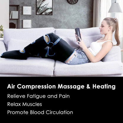 Cordless Heated Leg Massager – Full-Leg Compression with Knee Heat Therapy