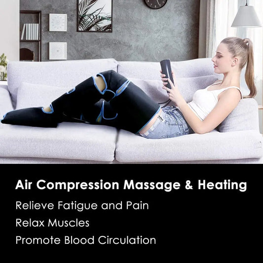 Cordless Heated Leg Massager – Full-Leg Compression with Knee Heat Therapy