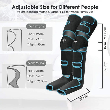 Cordless Heated Leg Massager – Full-Leg Compression with Knee Heat Therapy