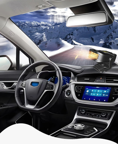 2-in-1 12V Car Heater &amp; Windshield Defroster – 360° Rotating, Plug-In