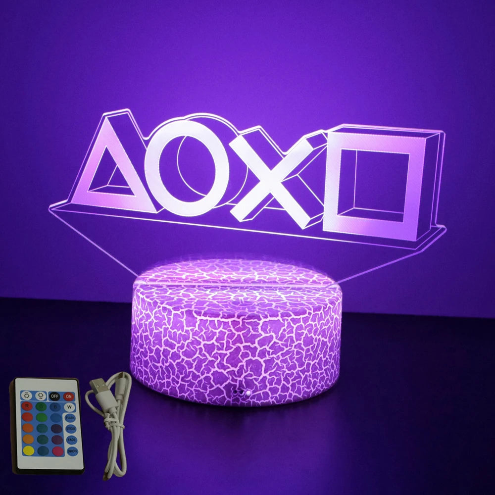 3D LED Acrylic Night Light (Touch & Remote Control)