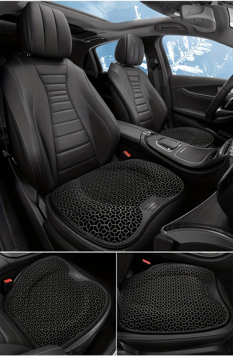 1pc Gel Seat Cushion - Honeycomb Design for Car/Office | Breathable & Machine Washable Pad, Ergonomic Support & Lightweight