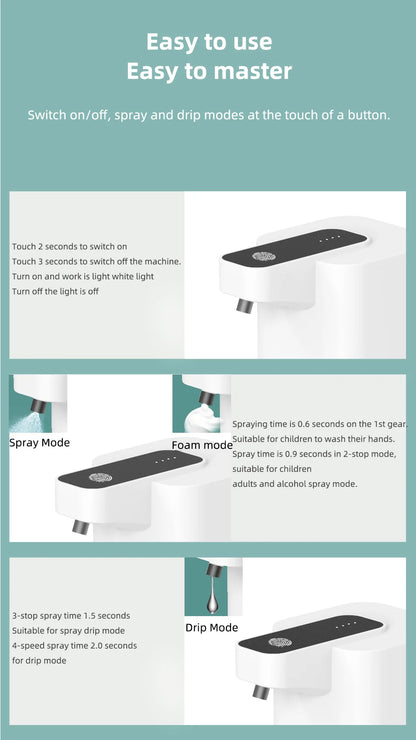 Automatic Soap Dispenser Infrared Sensing Foam Hand Sanitizer USB Rechargeable Foaming Hand Soap Dispenser For Home Bathrooms