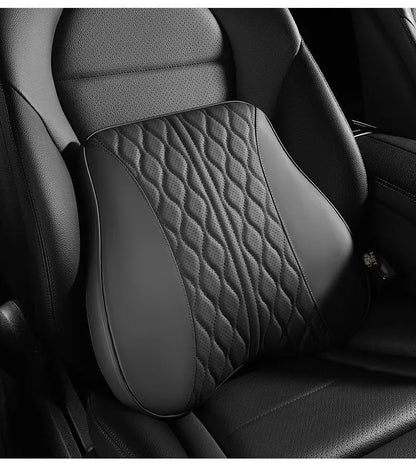 Car Headrest & Lumbar Support Pillow – Memory Foam Comfort for Driving