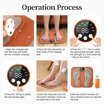 EMS Foot Massager Mat with Remote