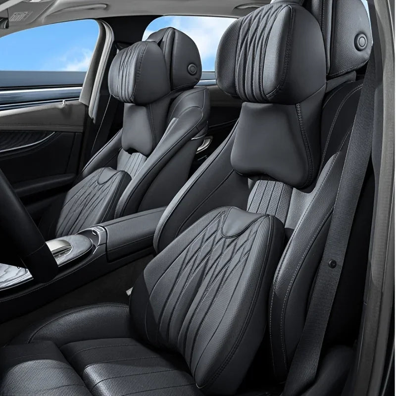 Car Lumbar Back Support Headrest Neck Pillow Memory Foam Lumbar Pillow Universal Soft Neck Pillows Cushion Car Supplies