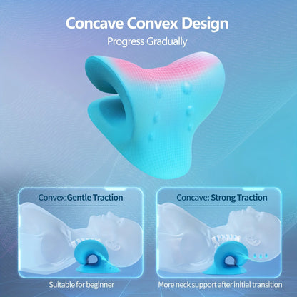 Eva Neck And Shoulder Relaxer, C-Shape Cervical Traction Device, Relax Spine Alignment, Chiropractic Pillow Stretcher Massager