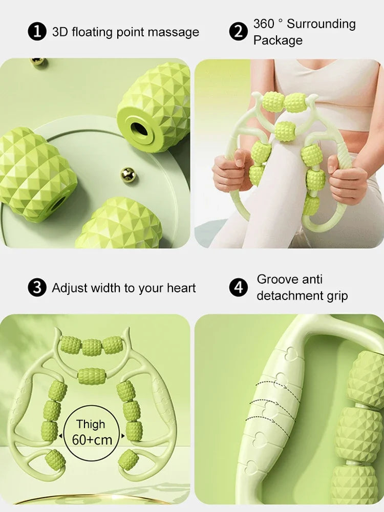 12 Rounds Of Circular Leg Slimming Muscle Stretching And Relaxation Massage Equipment, Leg Slimming Artifact, Circular Leg Clamp