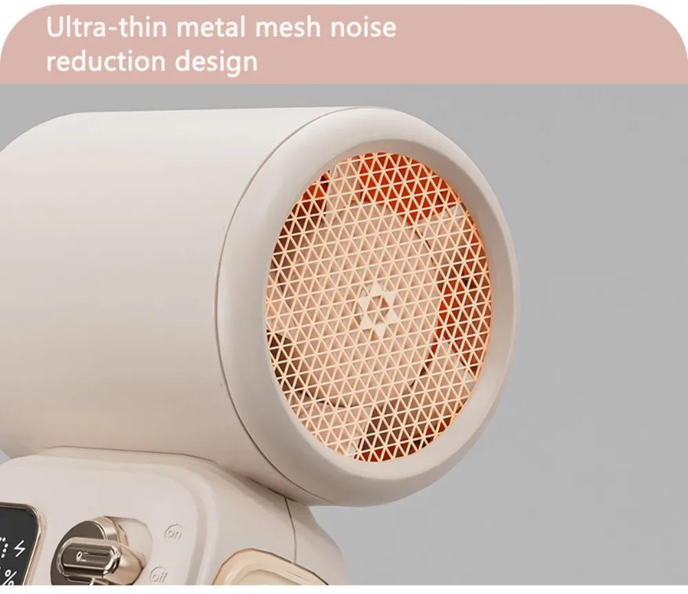 High-Speed Handheld Fan – 100-Level Cooling with Digital Display